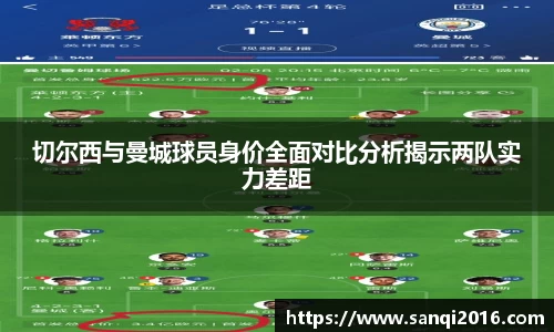 切尔西与曼城球员身价全面对比分析揭示两队实力差距